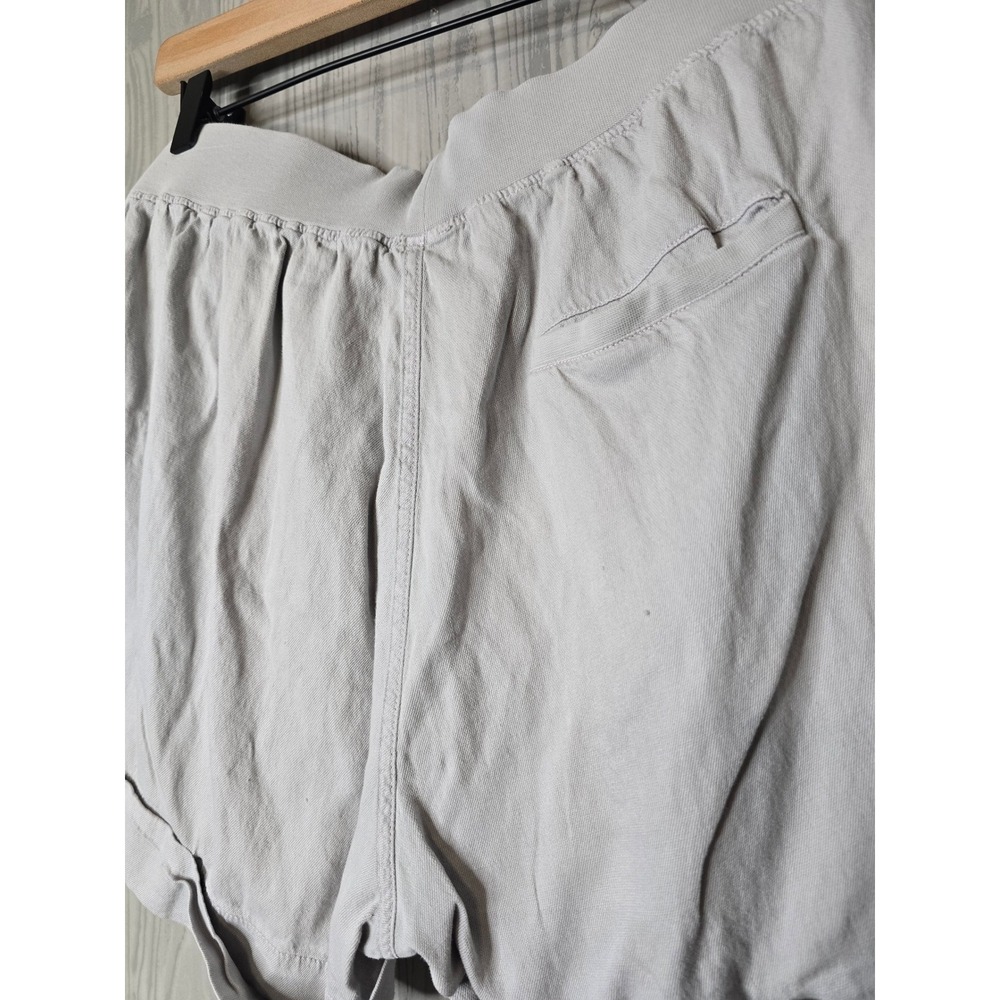 Faherty Brand Women Medium High Rise Elastic Waist Lounge Shorts Cuffed Gray - Picture 4 of 4